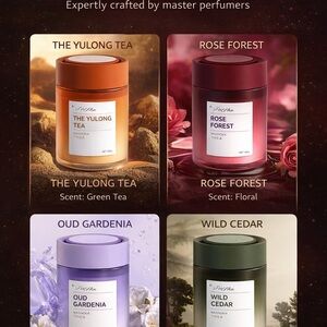 2 set natural plant car air fresheners— Orange, Burgundy, Lavender, Olive